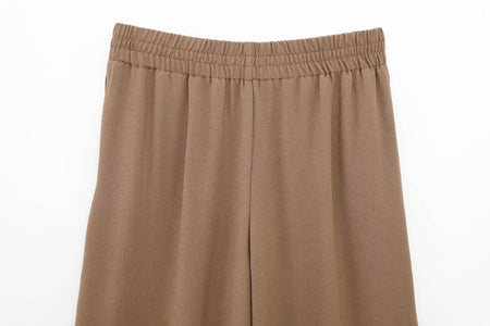 Willy Summer Two Piece Set In Brown - close-up of trouser waistband detail - Miss Mosa By Akanksha