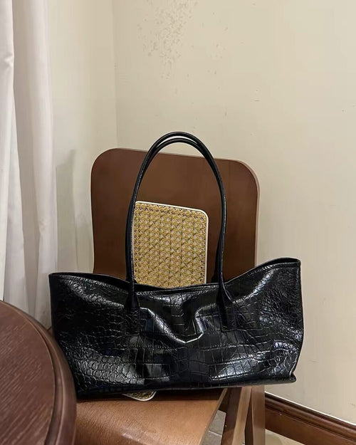 Xavi Textured PU Tote Bag With Pouch