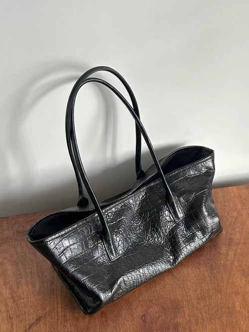 Xavi Textured PU Tote Bag With Pouch