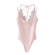 Yana Lace Bodysuit - flat-lay shot, light pink - Miss Mosa By Akanksha