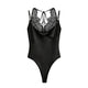 Yana Lace Bodysuit - flat-lay shot, black - Miss Mosa By Akanksha