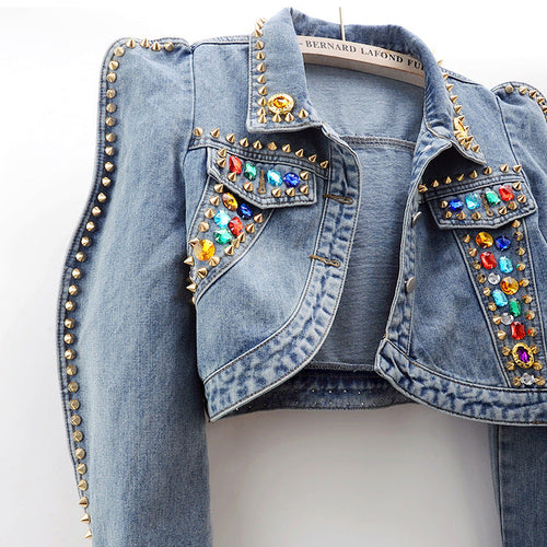 Zele Embellished Denim Jacket