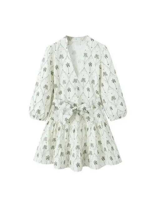 Zoey Summer Holiday Dress In Beige