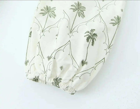 Zoey Summer Holiday Dress In Beige - close-up shot of sleeve detail - Miss Mosa By Akanksha