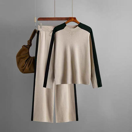Beige - Ausha Knitted Coord Set