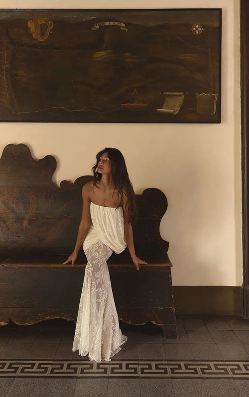 Modena Bandeau Lace Maxi Dress
