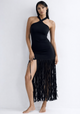 Soline Cross Neck Fringed Dress