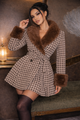 Giulia Fur Mini Dress With Belt