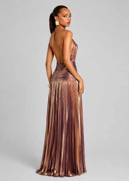 Saskia Backless Slit Maxi Dress