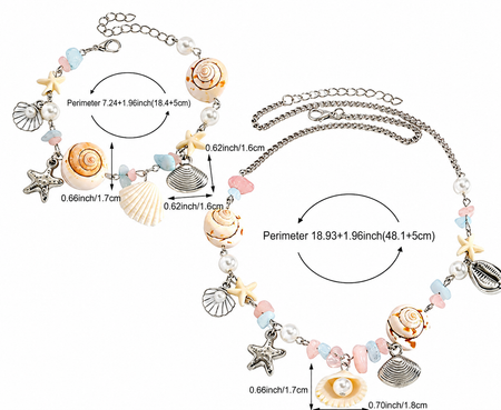 Lola 2Pcs Sea Shell Jewelry Set