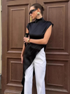 Valentin Asymmetric Summer Top - Black / M