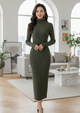 Perry High Neck Knitted Midi Dress