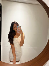 Lasa Ruched Mini Bodycon Mesh Dress - Alamode By Akanksha
