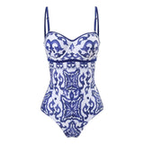Porcelain One Pc Swimsuit - Alamode By Akanksha