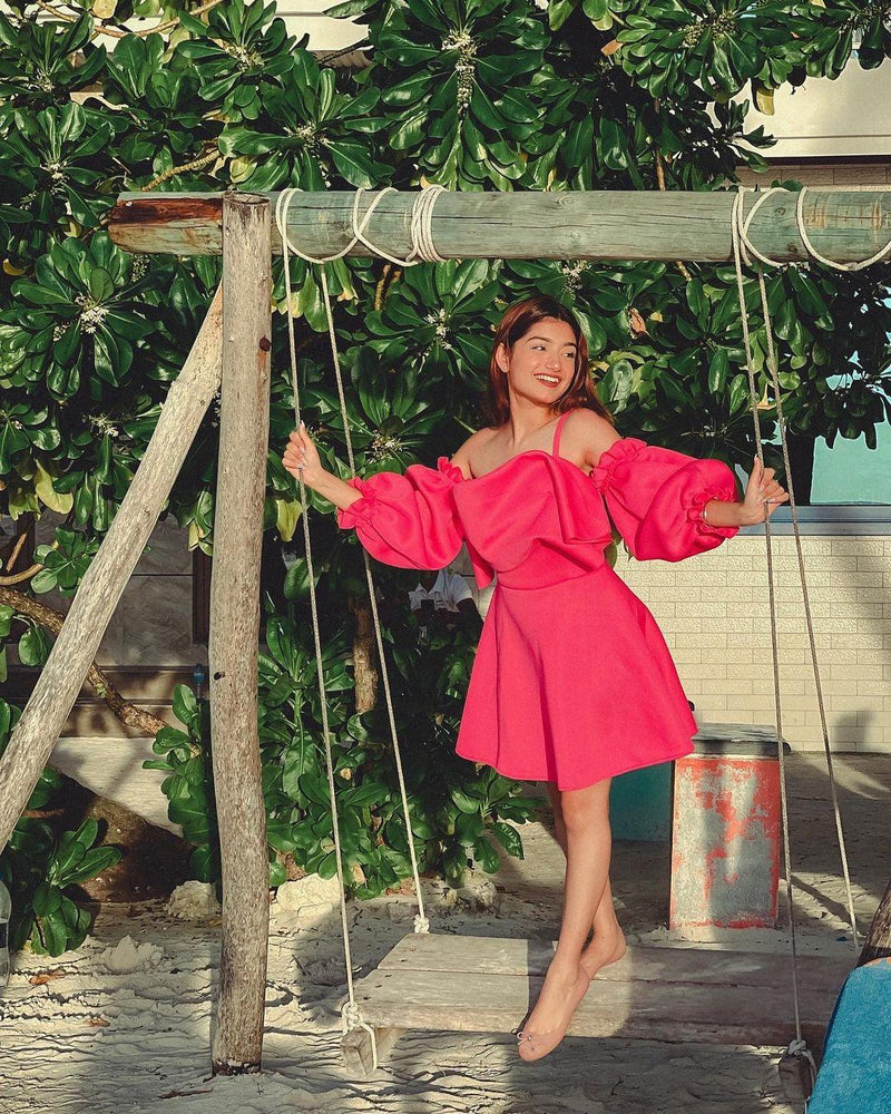 Pink Rush Ruffled Dress - Alamode By Akanksha