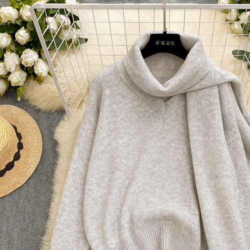 Miane Luxe Sweater With Scarf