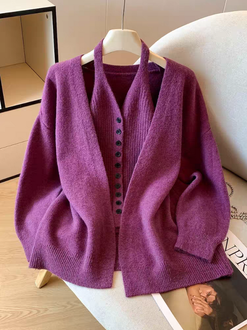 Lior Woolen Top With Cape Sweater