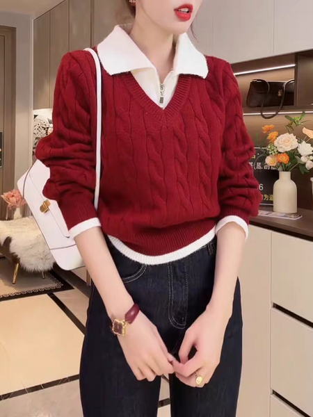 Thea Luxe Zipper Pullover