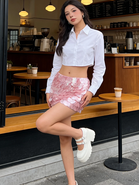 Frankie Sequin Mini Skirt