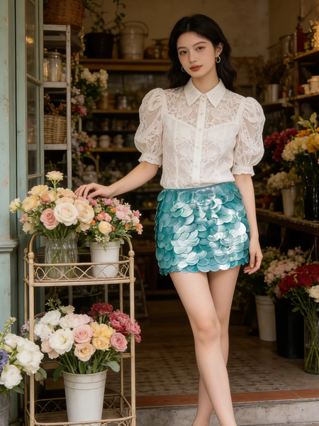 Frankie Sequin Mini Skirt