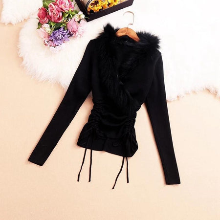 Black - Brandy Fur Sweaters