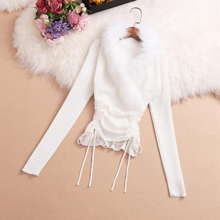 White - Brandy Fur Sweaters