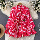 Abstract Statement Dress - styled flat-lay shot, red - Miss Mosa By Akanksha