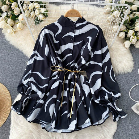 Abstract Statement Dress - styled flat-lay shot, black - Miss Mosa By Akanksha