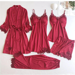 Anastasia Luxury Loungewear Set - styled flat-lay shot, red - Miss Mosa By Akanksha
