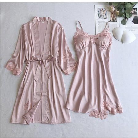 Anastasia Luxury Loungewear Set - styled flat-lay shot, pink - Miss Mosa By Akanksha