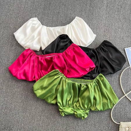 Astor Crop Top - styled flat-lay shot, multicolour - Miss Mosa By Akanksha
