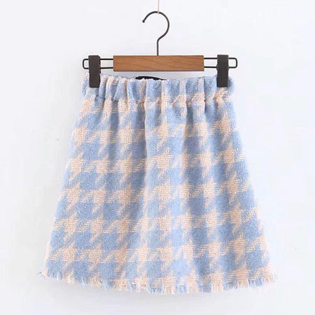 Astrid Statement Coord Set - flat-lay product shot on hanger, blue - Miss Mosa By Akanksha