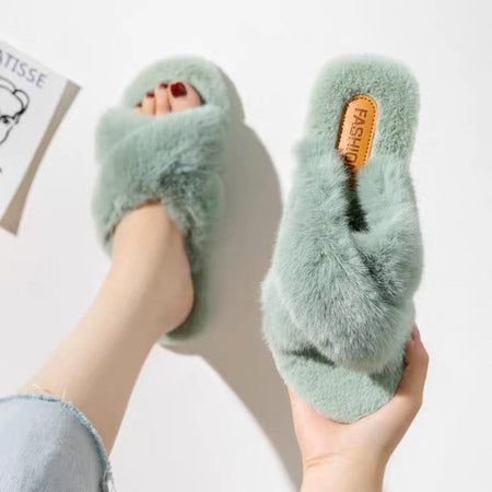 Snuggles Furry Slipons - Alamode By Akanksha