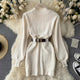 Bador Knitted Dress - styled flat-lay shot, cream - Miss Mosa By Akanksha