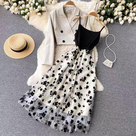 Bailey Coord Set In Beige - styled flat-lay shot, multicolour - Miss Mosa By Akanksha