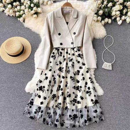 Bailey Coord Set In Beige - styled flat-lay shot, multicolour - Miss Mosa By Akanksha
