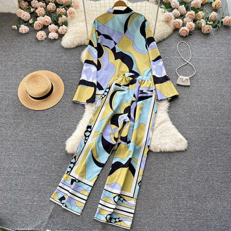 Balimo Coord Set In Multicolour - styled flat-lay shot, multicolour - Miss Mosa By Akanksha