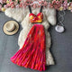 Baros Vacay Coord Set - styled flat-lay shot, multicolour - Miss Mosa By Akanksha