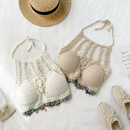 Beach Vibes Crop - styled flat-lay shot, multicolour - Miss Mosa By Akanksha