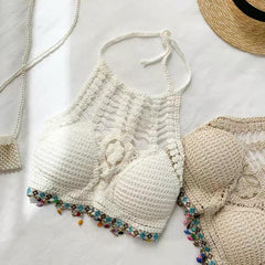 Beach Vibes Crop - styled flat-lay shot, multicolour - Miss Mosa By Akanksha