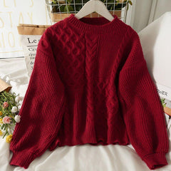 Beffy Statement Pullover - front shot on hanger, red - Miss Mosa By Akanksha