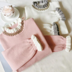 Bella Bella Luxury Sweater - styled flat-lay shot, multicolour - Miss Mosa By Akanksha