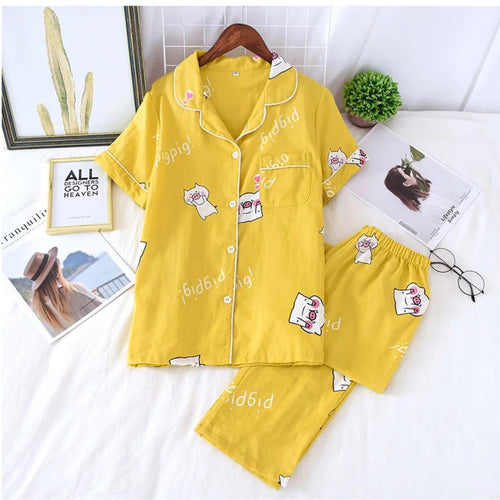 Bella Cotton Nightsuit - Full Pyjama Set