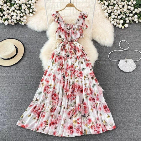 Bella Summer Dress - styled flat-lay shot, green - Miss Mosa By Akanksha