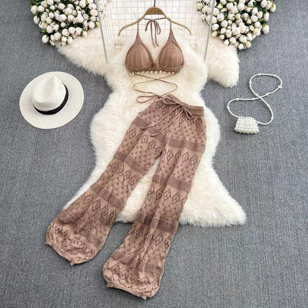 Bianca Coord Set - styled flat-lay shot, beige - Miss Mosa By Akanksha