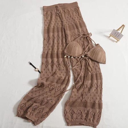 Bianca Coord Set - styled flat-lay shot, beige - Miss Mosa By Akanksha