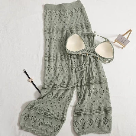 Bianca Coord Set - styled flat-lay shot, green - Miss Mosa By Akanksha