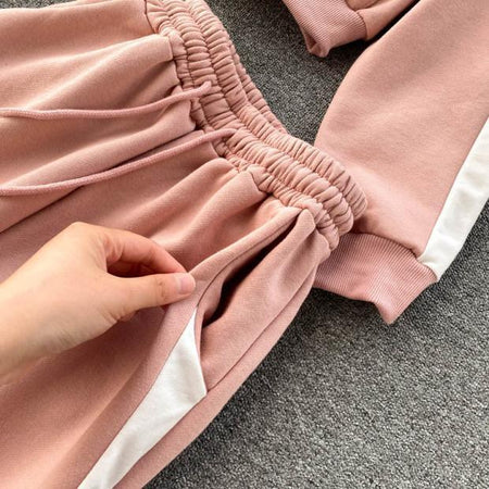 Bilour Flannel Tracksets - close-up of waistband, pink - Miss Mosa By Akanksha