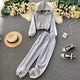 Bilour Flannel Tracksets - styled flat-lay shot, grey - Miss Mosa By Akanksha