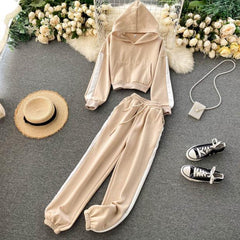 Bilour Flannel Tracksets - styled flat-lay shot, beige - Miss Mosa By Akanksha